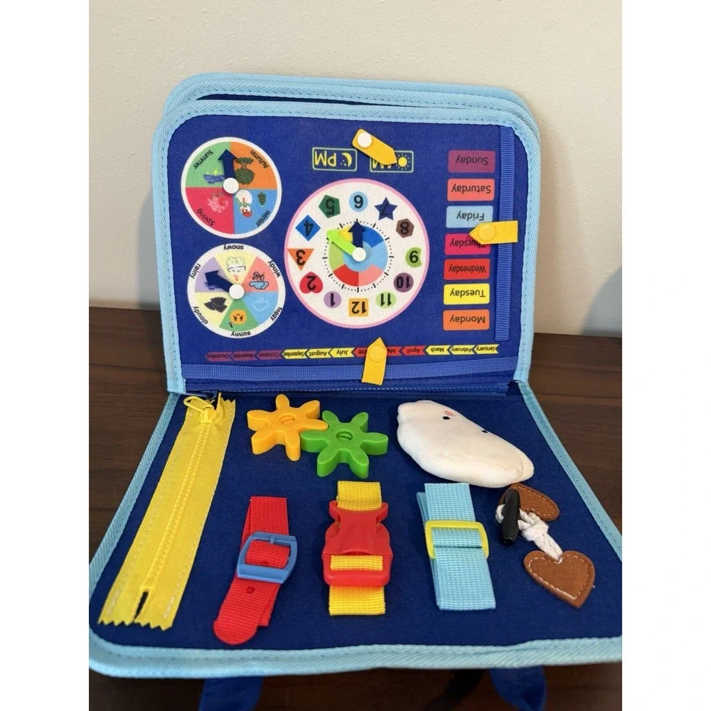 Montessori Busy Book for Toddlers, Quiet Book, Early learning toy w/activities